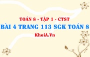 Bài 4 trang 113 SGK Toán 8 Tập 1 Chân trời sáng tạo